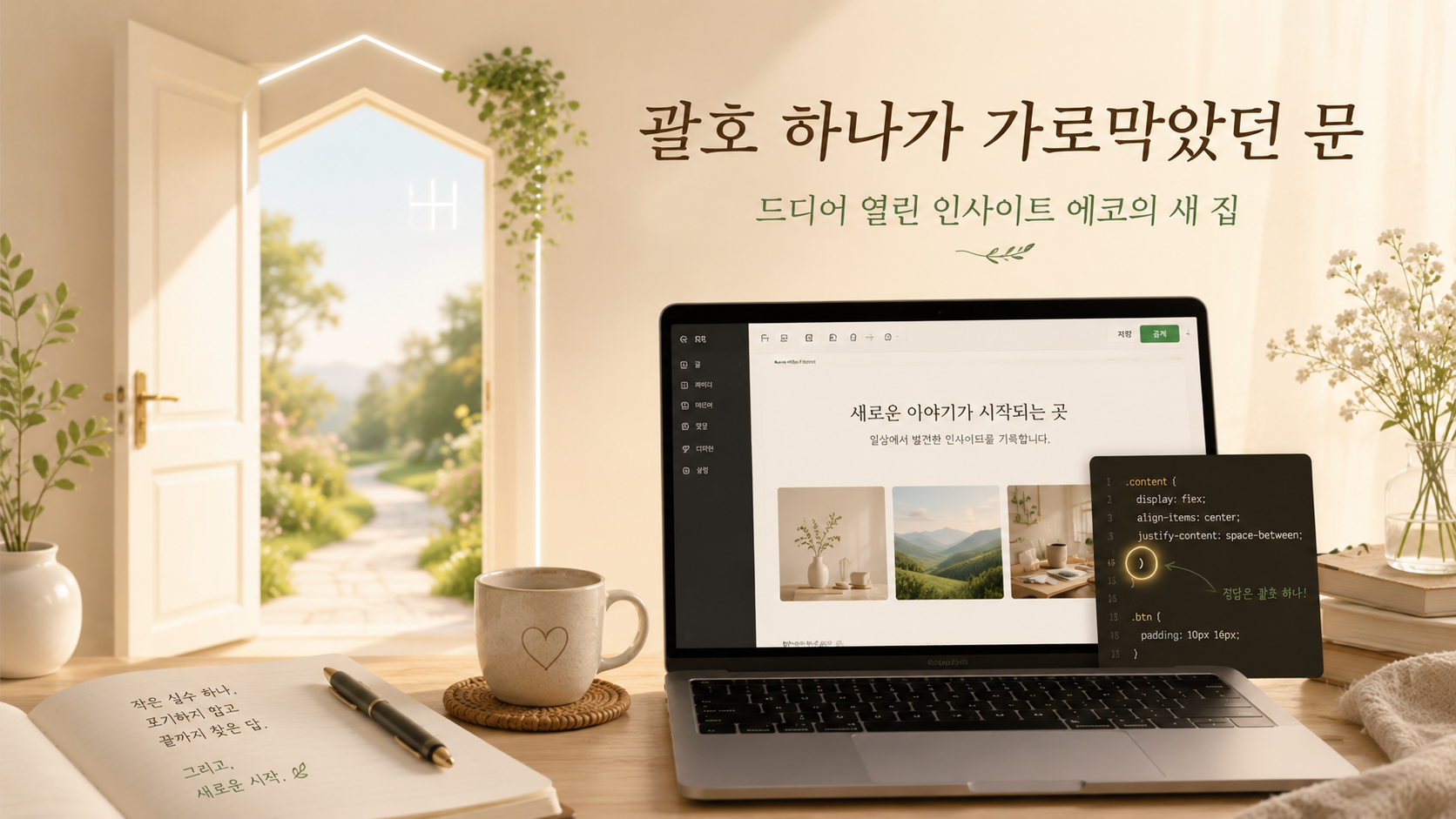 워드프레스 새 공간을 열며, 인사이트 에코의 새로운 시작