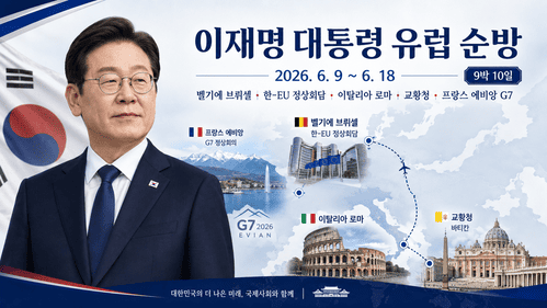 이재명 대통령 유럽 순방 일정 정리｜벨기에·EU·이탈리아·교황청·G7 정상회의까지